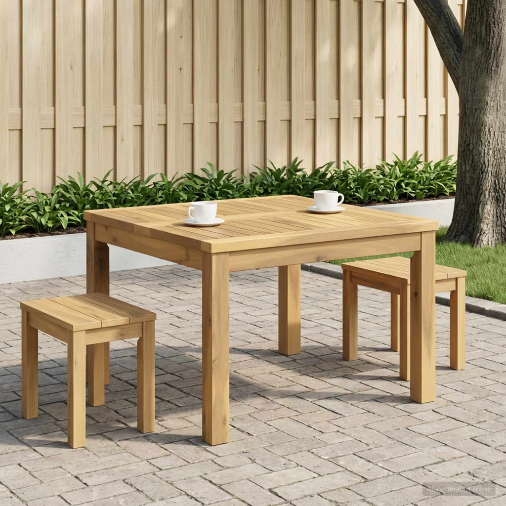 vidaXL Stolik kawowy Biały 60 x 60,5 x 36 cm Lite Drewno Akacji