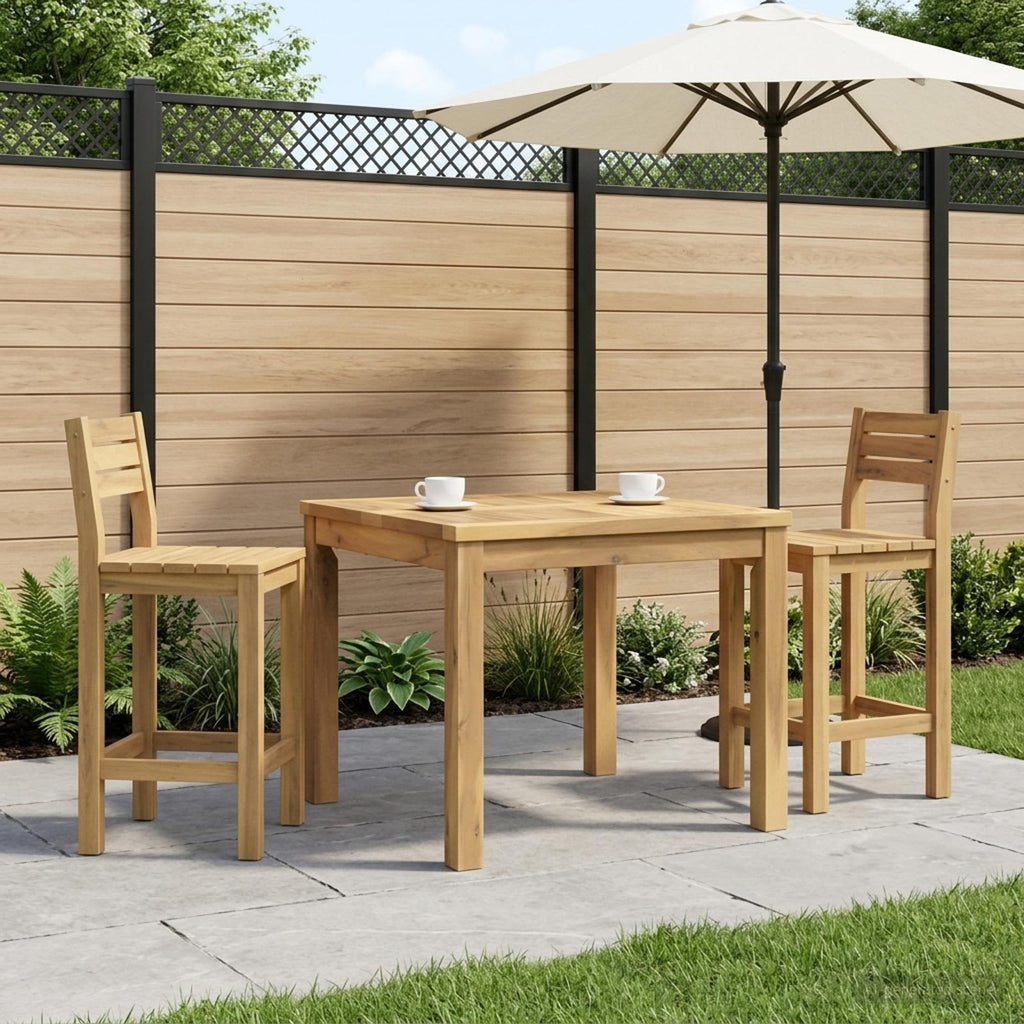 vidaXL Stolik kawowy Biały 60 x 60,5 x 36 cm Lite Drewno Akacji