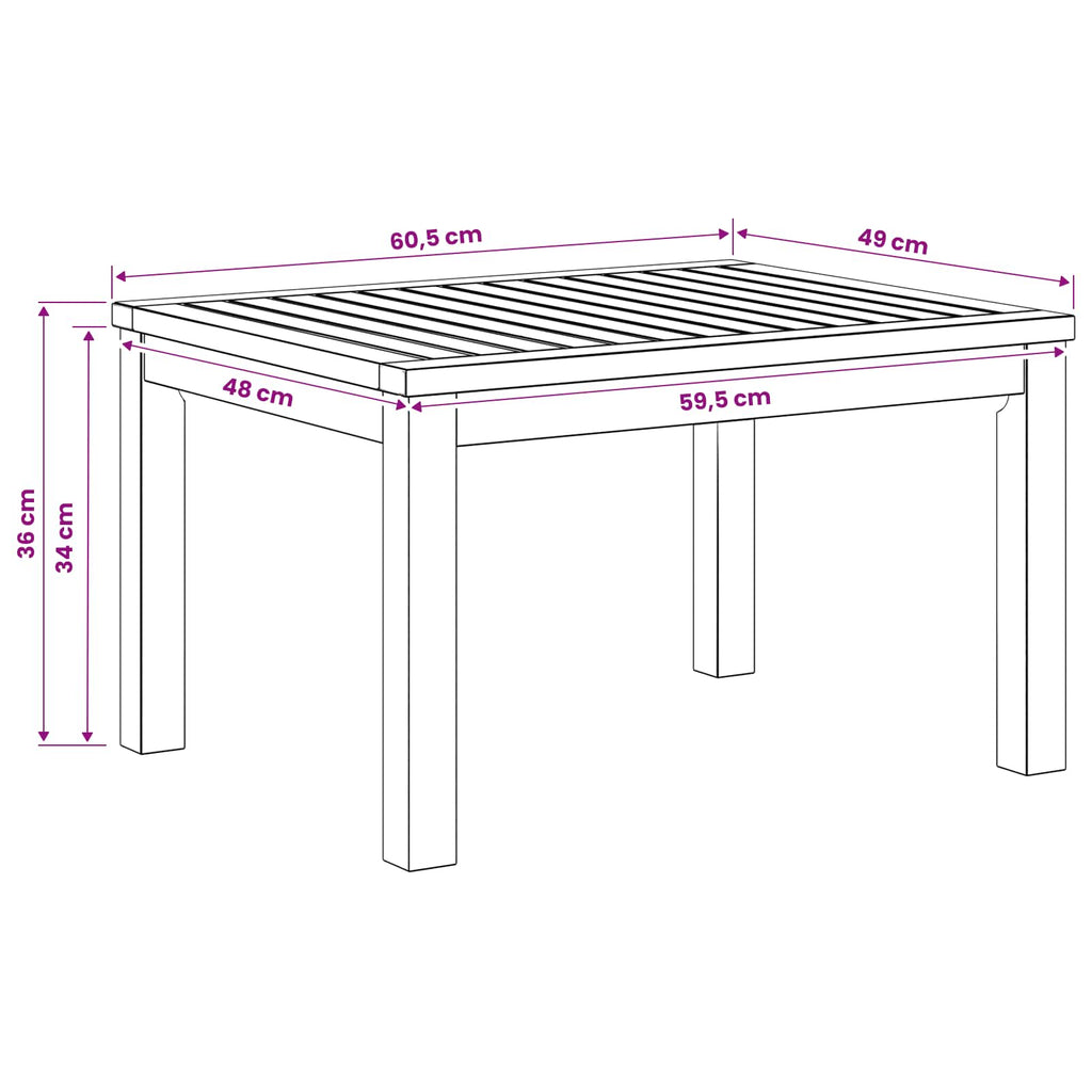 vidaXL Stolik kawowy Biały 50 x 60,5 x 36 cm Lite Drewno Akacji
