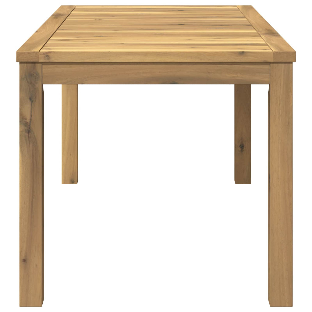 vidaXL Stolik kawowy Biały 50 x 100,5 x 45 cm Lite Drewno Akacji