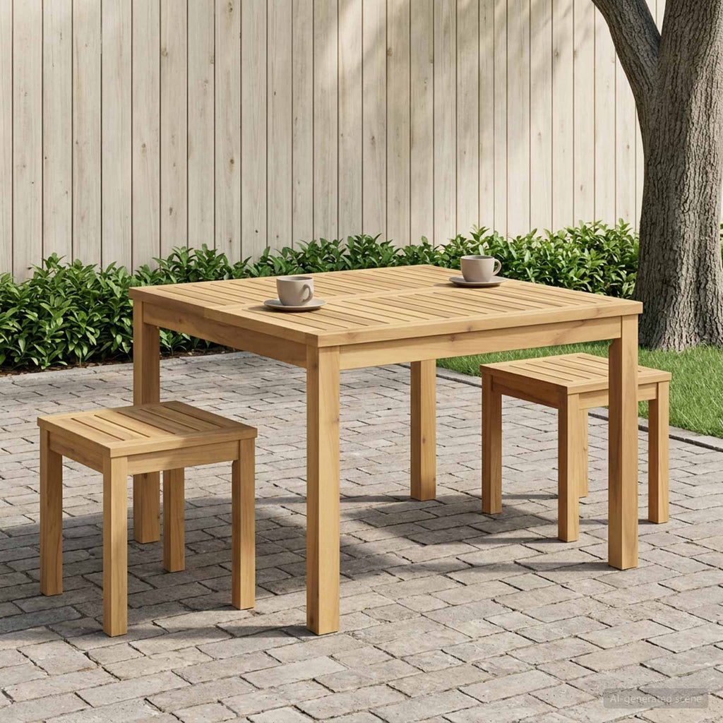 vidaXL Stolik kawowy Biały 80 x 80,5 x 45 cm Lite Drewno Akacji