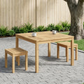 vidaXL Stolik kawowy Biały 80 x 80,5 x 45 cm Lite Drewno Akacji