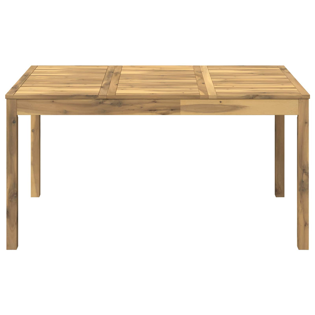 vidaXL Stół do kolacji w ogrodzie Biały 147 x 88,5 x 75 cm