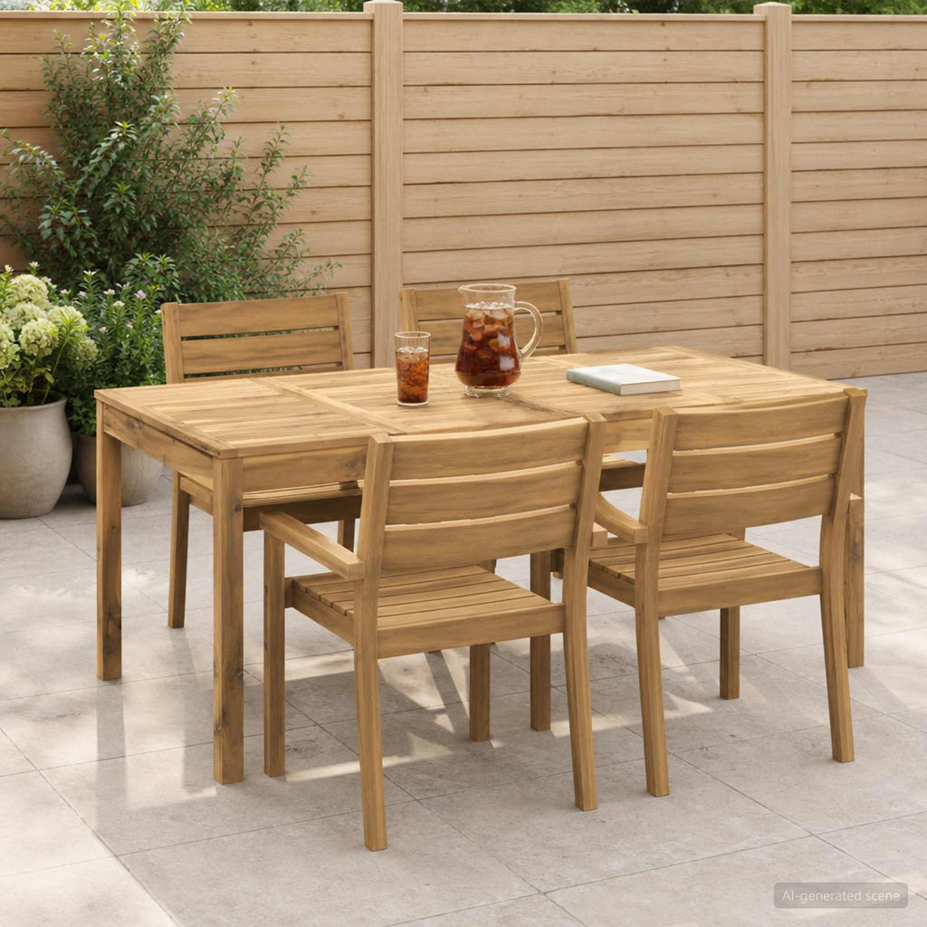 vidaXL Stół do kolacji w ogrodzie Biały 180 x 88,5 x 75 cm