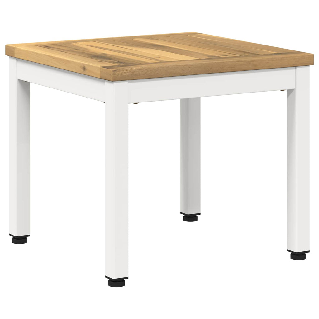 vidaXL Stolik kawowy Biały 40 x 40,5 x 36 cm Lite Drewno Akacji