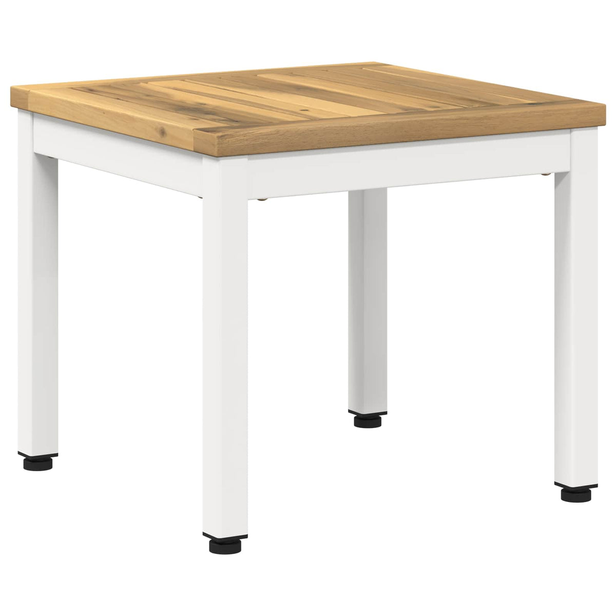 vidaXL Stolik kawowy Biały 40 x 40,5 x 36 cm Lite Drewno Akacji