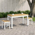 vidaXL Stolik kawowy Biały 60,5 x 30 x 36 cm Lite Drewno Akacji