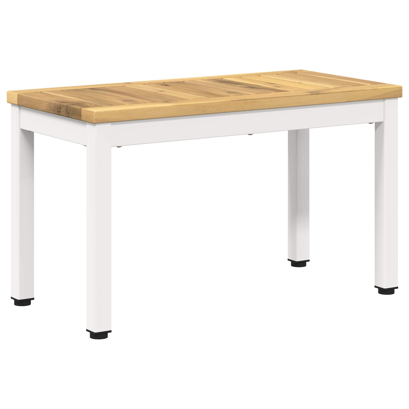 vidaXL Stolik kawowy Biały 60,5 x 30 x 36 cm Lite Drewno Akacji