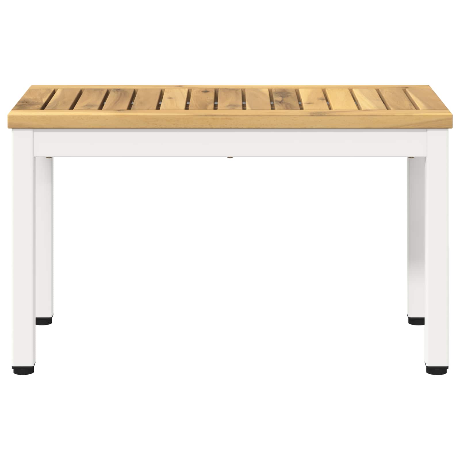 vidaXL Stolik kawowy Biały 60,5 x 30 x 36 cm Lite Drewno Akacji