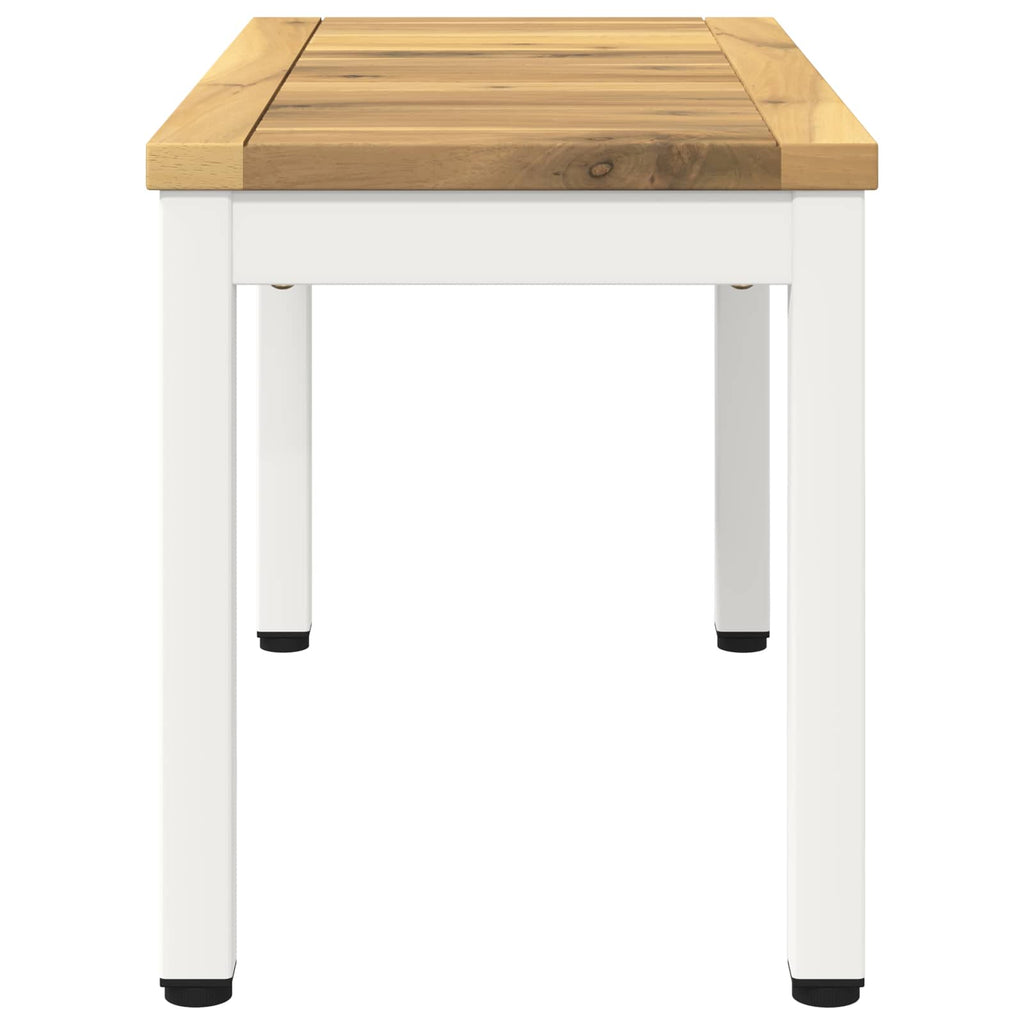 vidaXL Stolik kawowy Biały 60,5 x 30 x 36 cm Lite Drewno Akacji
