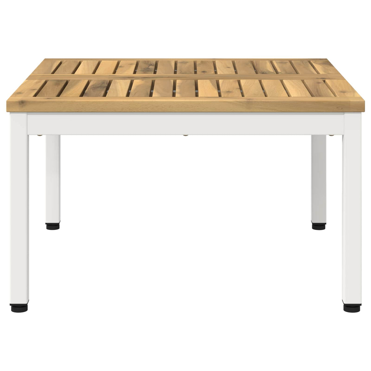 vidaXL Stolik kawowy Biały 60 x 60,5 x 36 cm Lite Drewno Akacji