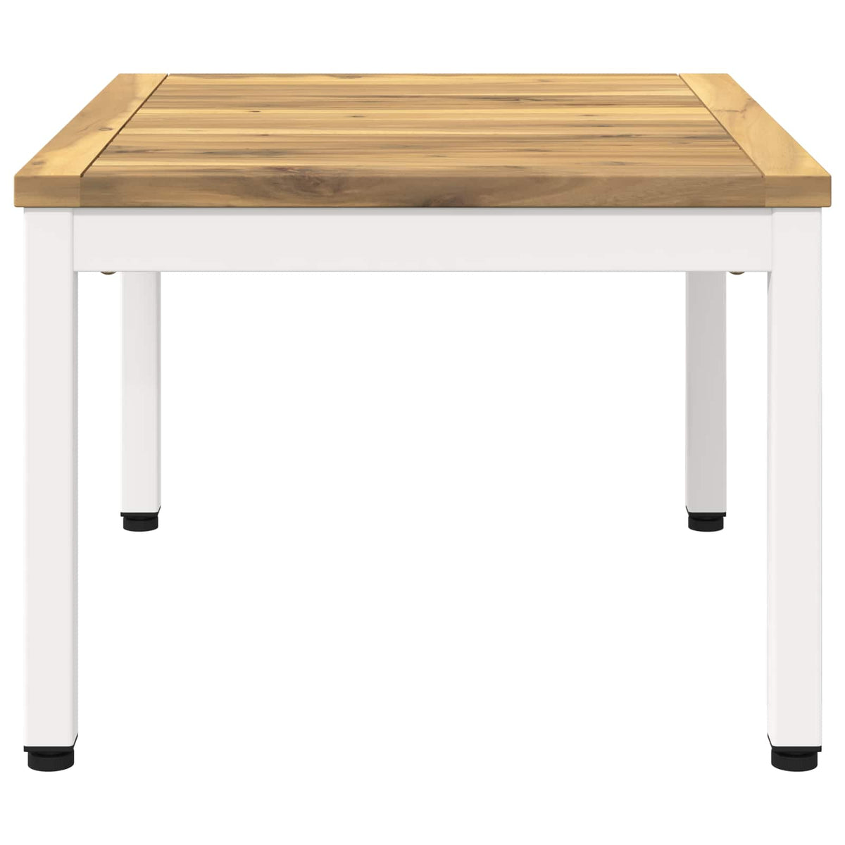 vidaXL Stolik kawowy Biały 49 x 60,5 x 36 cm Lite Drewno Akacji