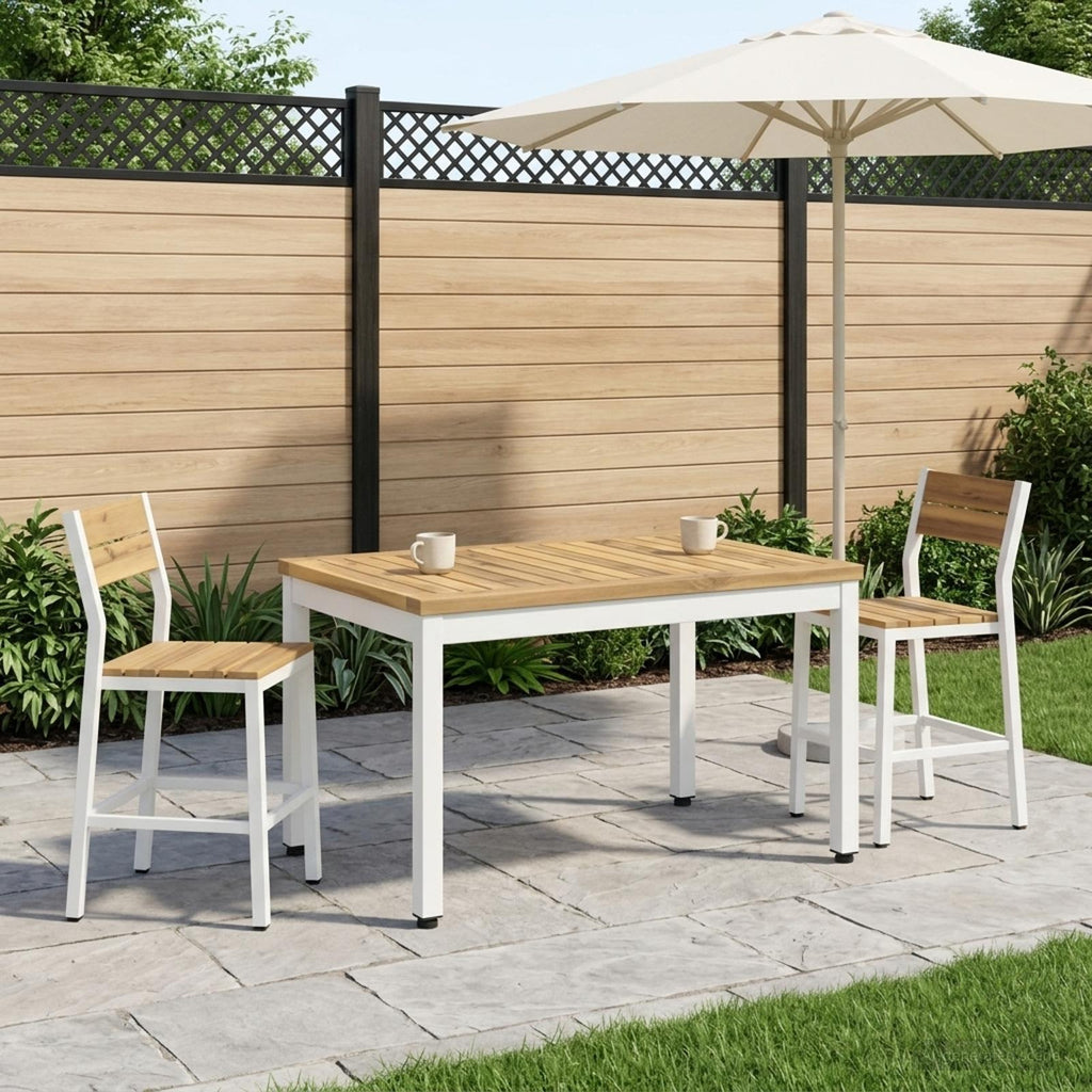 vidaXL Stolik kawowy Biały 49 x 68,5 x 36 cm Lite Drewno Akacji