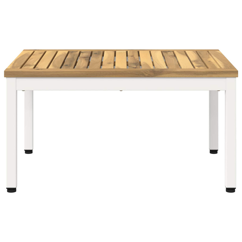 vidaXL Stolik kawowy Biały 49 x 68,5 x 36 cm Lite Drewno Akacji