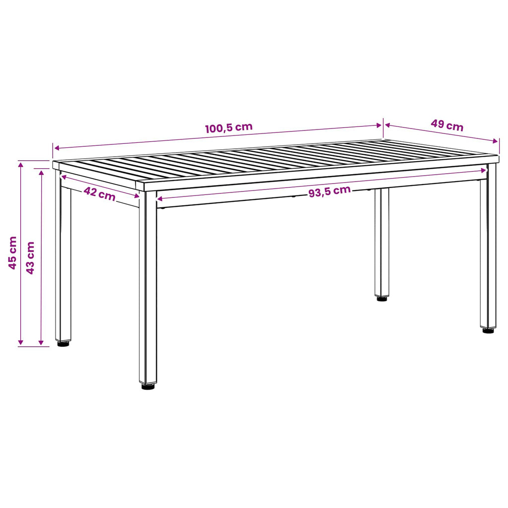vidaXL Stolik kawowy biały i czarny 50 x 100,5 x 45 cm