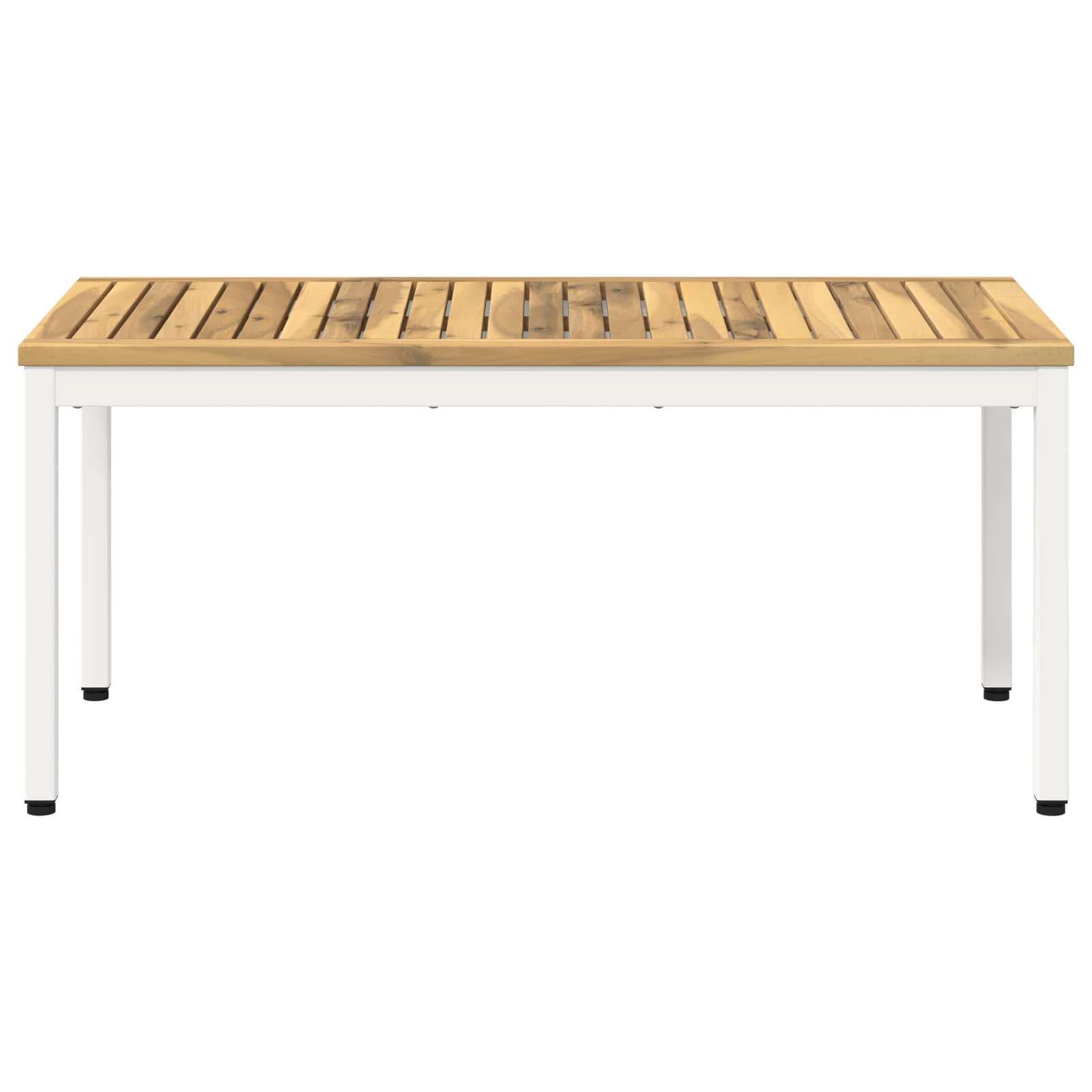 vidaXL Stolik kawowy Biały 50 x 100,5 x 45 cm Lite Drewno Akacji