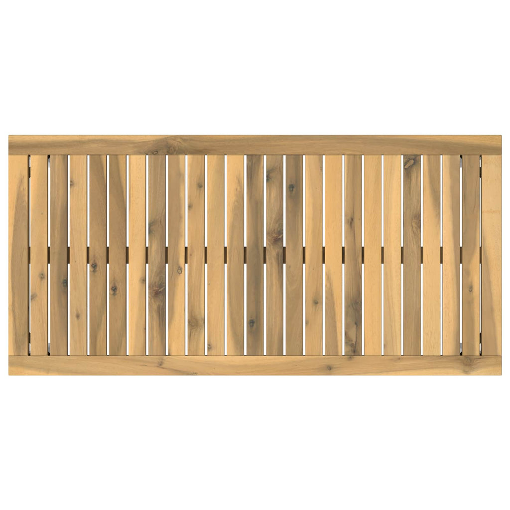 vidaXL Stolik kawowy Biały 50 x 100,5 x 45 cm Lite Drewno Akacji