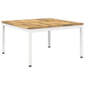 vidaXL Stolik kawowy Biały 80 x 80,5 x 45 cm Lite Drewno Akacji