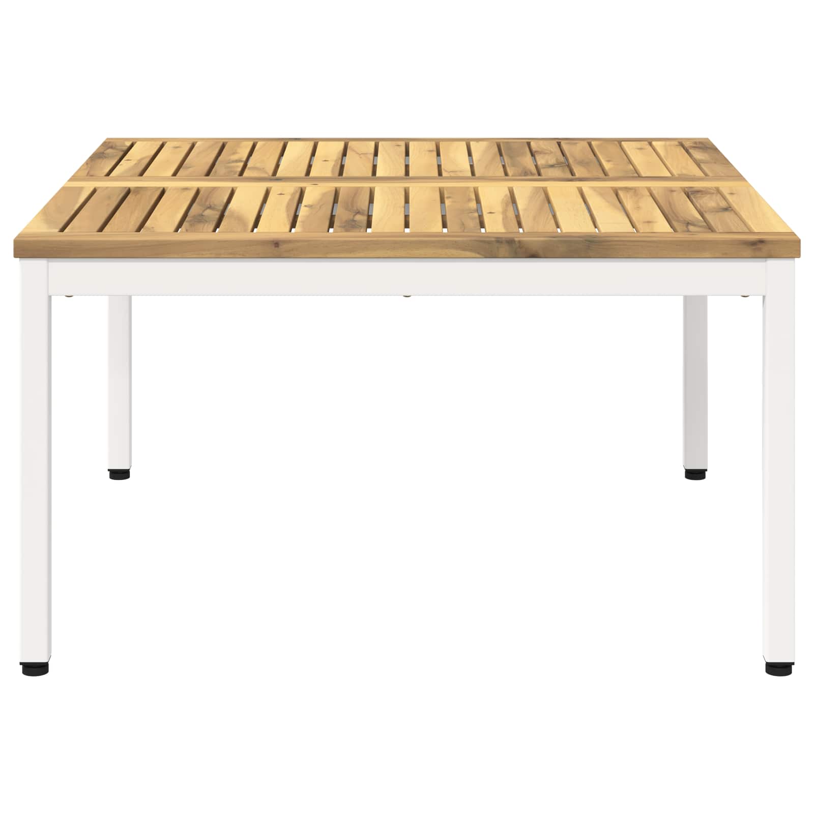 vidaXL Stolik kawowy Biały 80 x 80,5 x 45 cm Lite Drewno Akacji