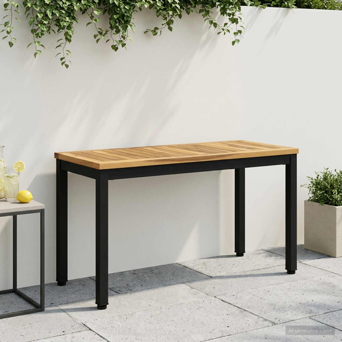 vidaXL Ławka ogrodowa 80,5 x 35 x 45 cm Lite Drewno Akacji Prostokątny