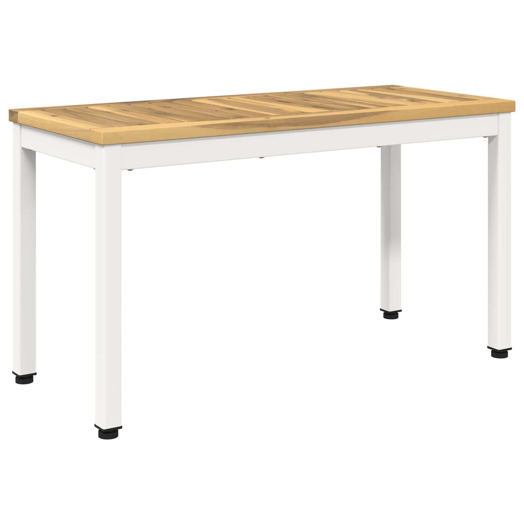 vidaXL Ławka ogrodowa 80,5 x 35 x 45 cm Lite Drewno Akacji Biały