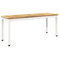 vidaXL Ławka ogrodowa 108,5 x 35 x 45 cm Lite Drewno Akacji Biały