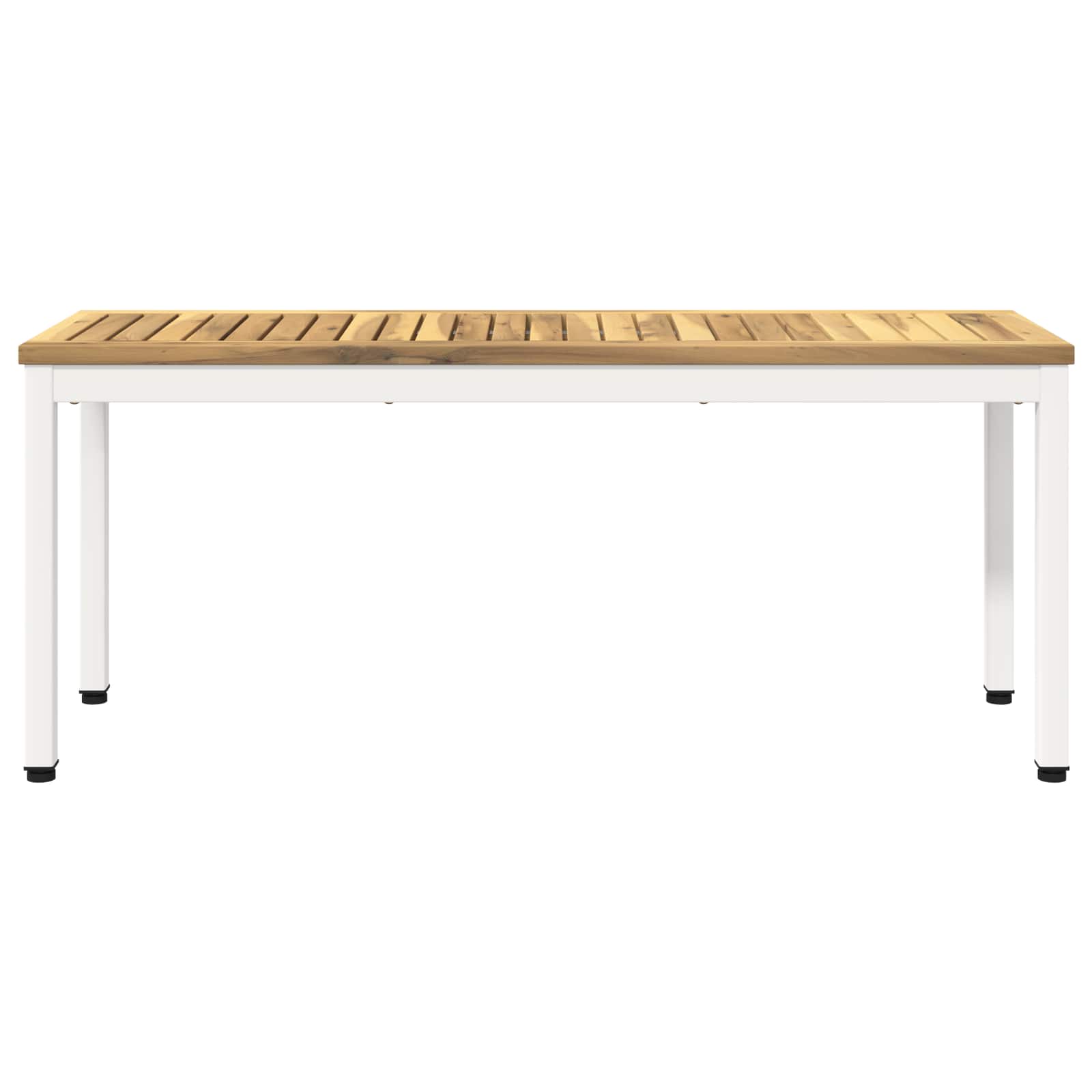 vidaXL Ławka ogrodowa 108,5 x 35 x 45 cm Lite Drewno Akacji Biały