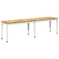 vidaXL Ławka ogrodowa 161 x 35 x 45 cm Lite Drewno Akacji Biały