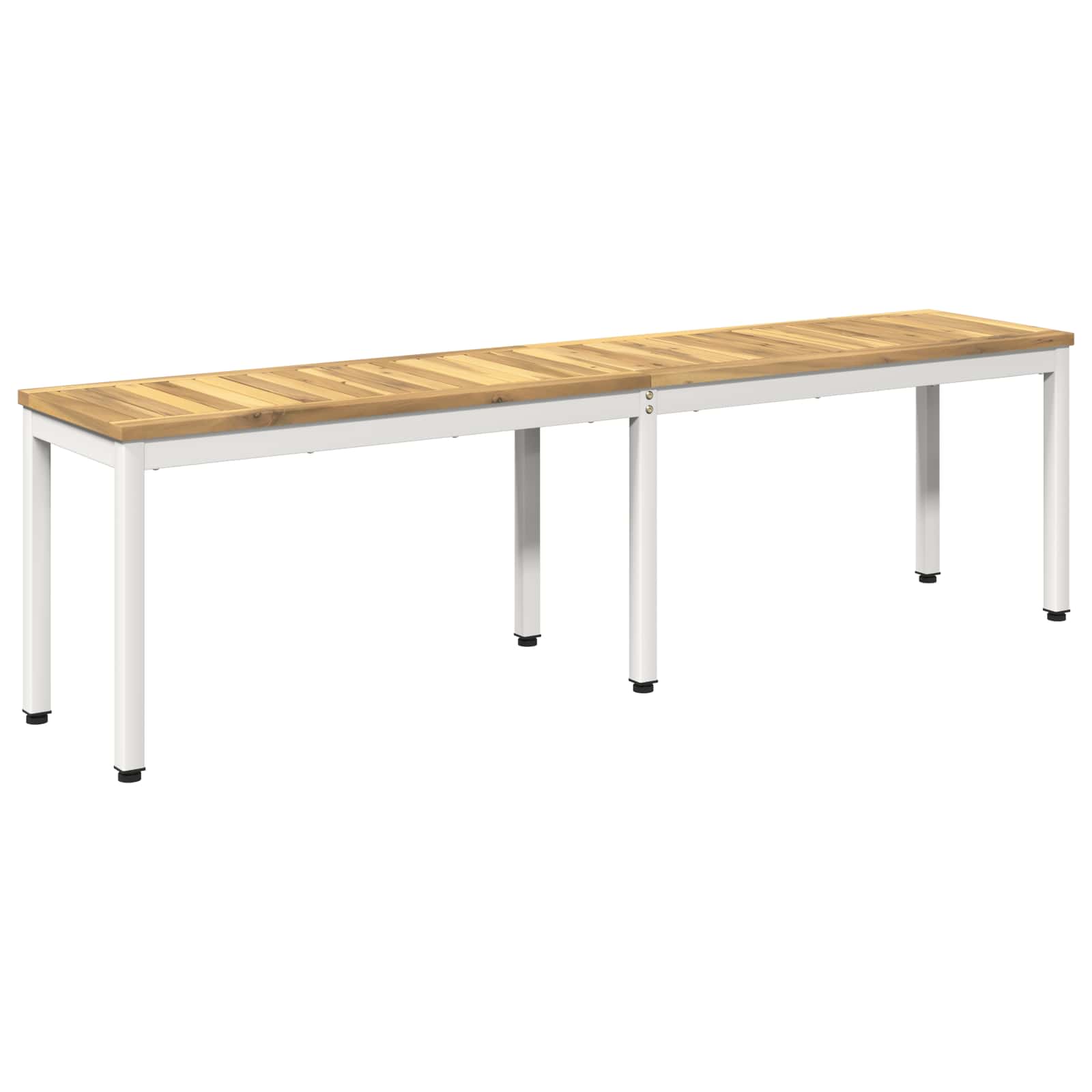 vidaXL Ławka ogrodowa 161 x 35 x 45 cm Lite Drewno Akacji Biały