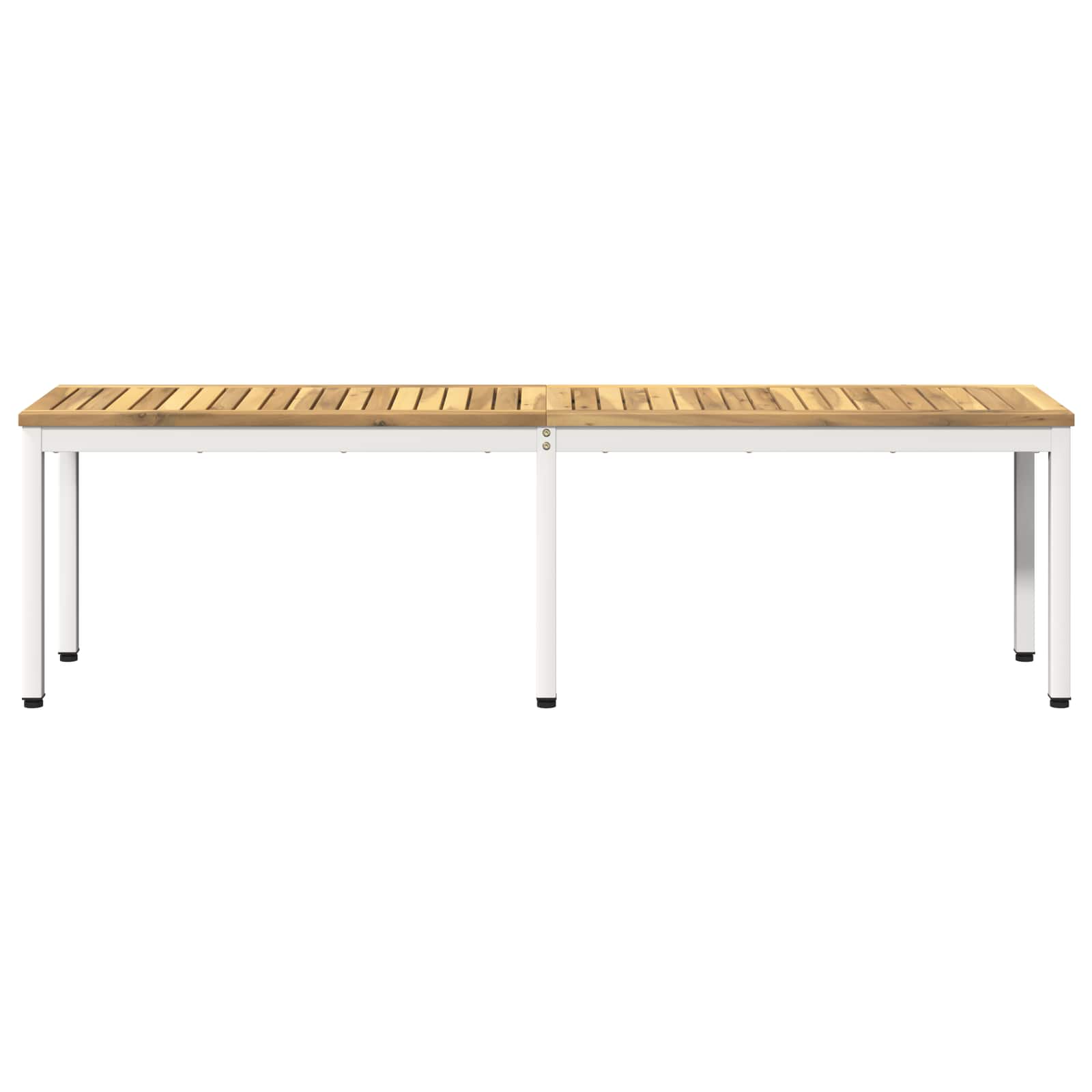 vidaXL Ławka ogrodowa 161 x 35 x 45 cm Lite Drewno Akacji Biały