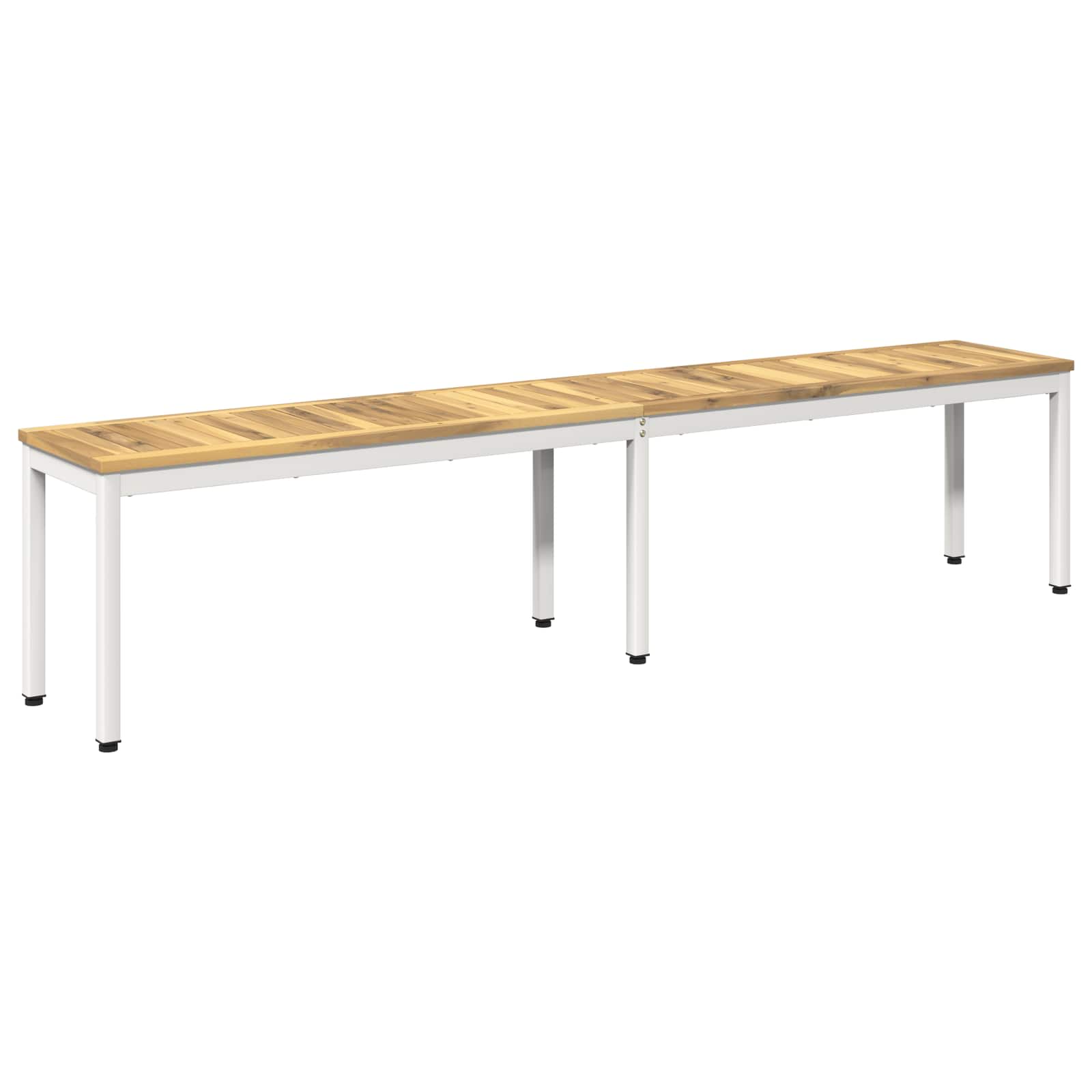 vidaXL Ławka ogrodowa 201 x 35 x 45 cm Lite Drewno Akacji Biały