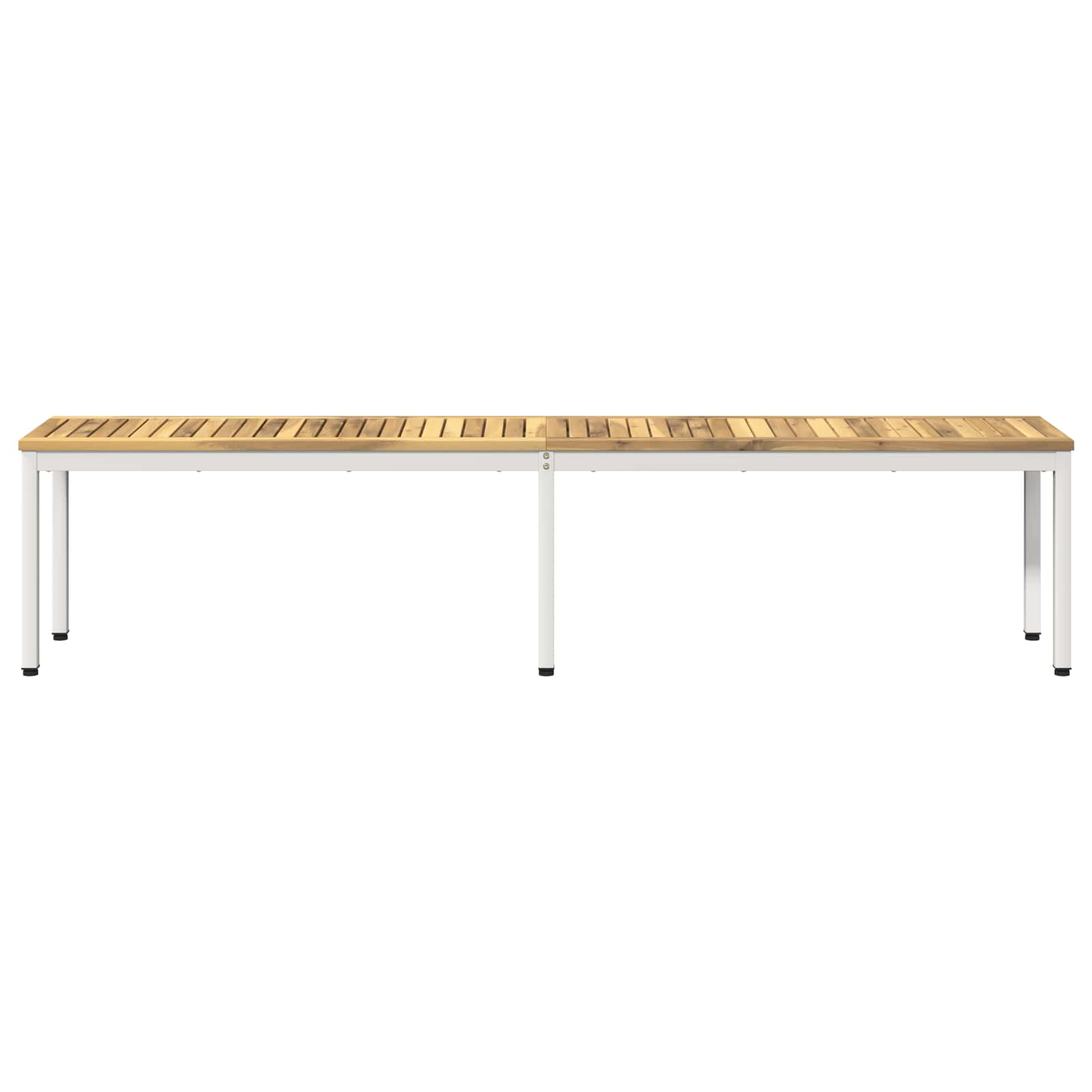 vidaXL Ławka ogrodowa 201 x 35 x 45 cm Lite Drewno Akacji Biały