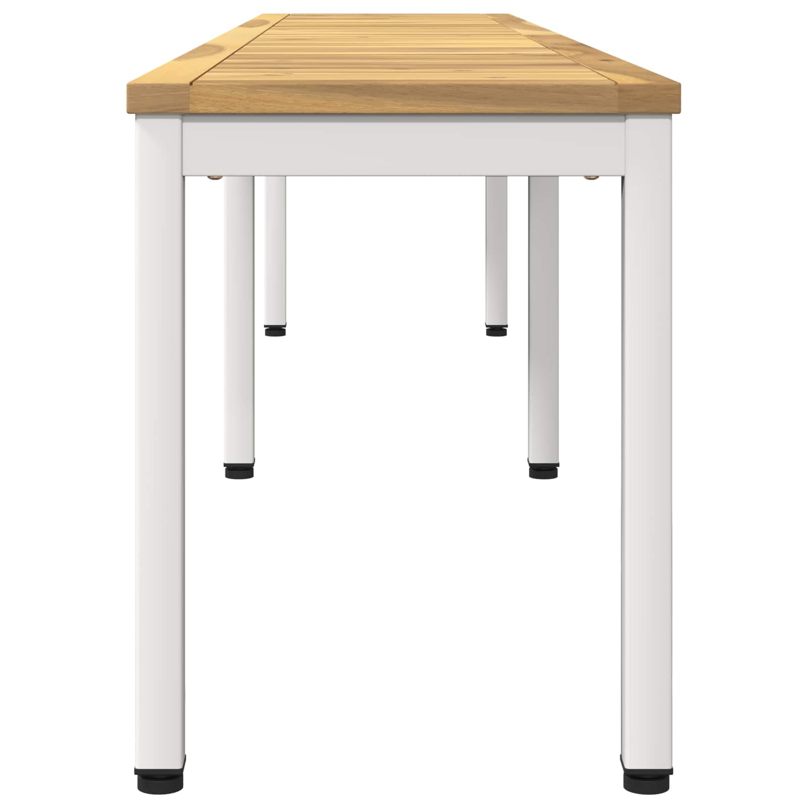 vidaXL Ławka ogrodowa 201 x 35 x 45 cm Lite Drewno Akacji Biały