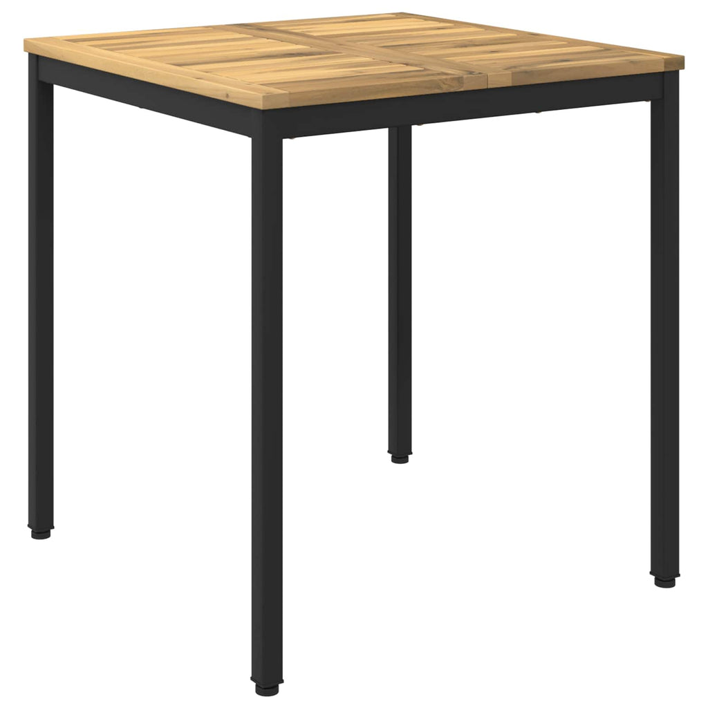 vidaXL Stół do kolacji w ogrodzie biały i czarny 70 x 68,5 x 75 cm
