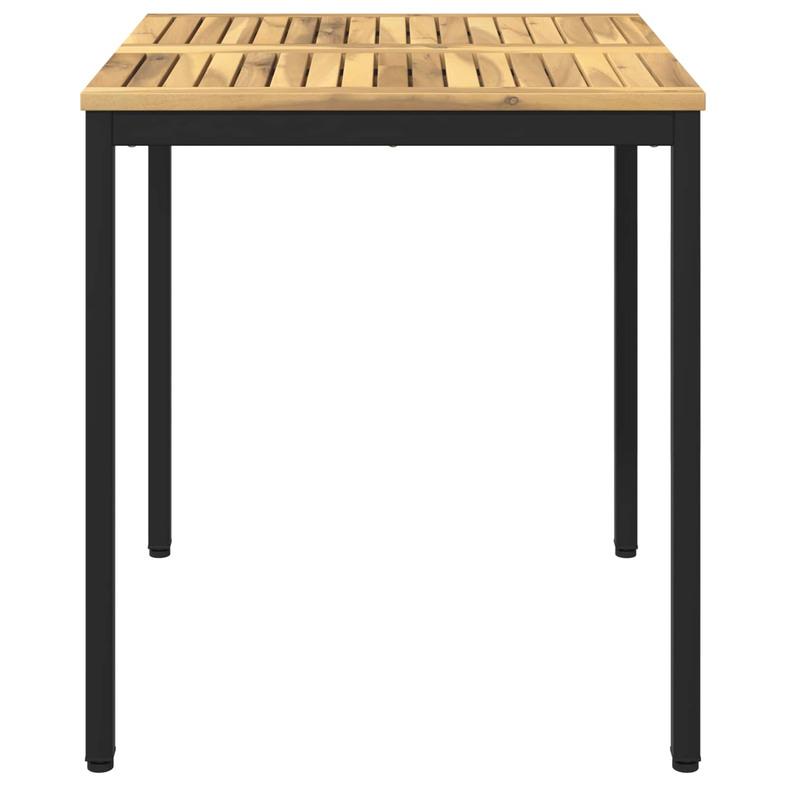 vidaXL Stół do kolacji w ogrodzie biały i czarny 70 x 68,5 x 75 cm