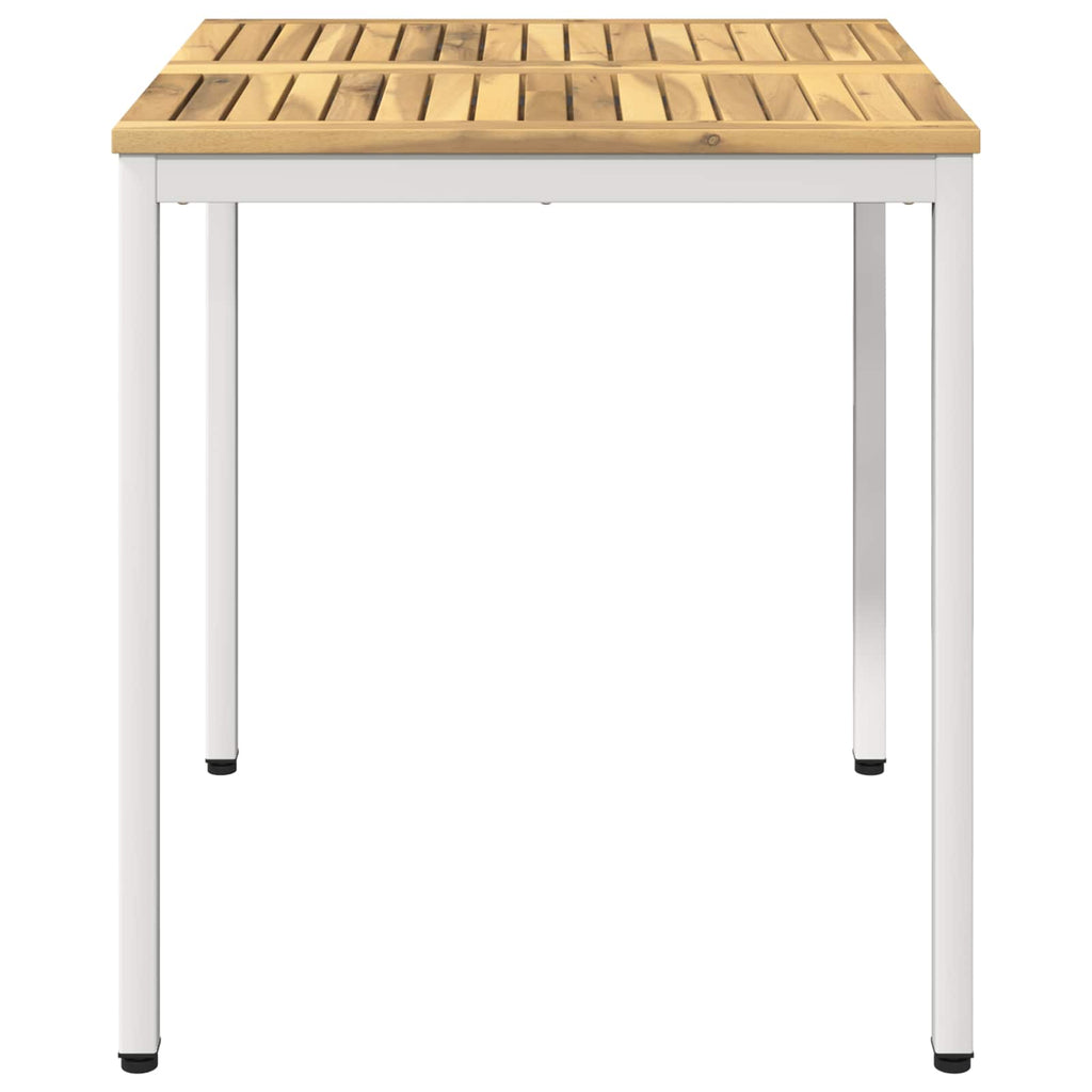 vidaXL Stół do kolacji w ogrodzie Biały 70 x 68,5 x 75 cm