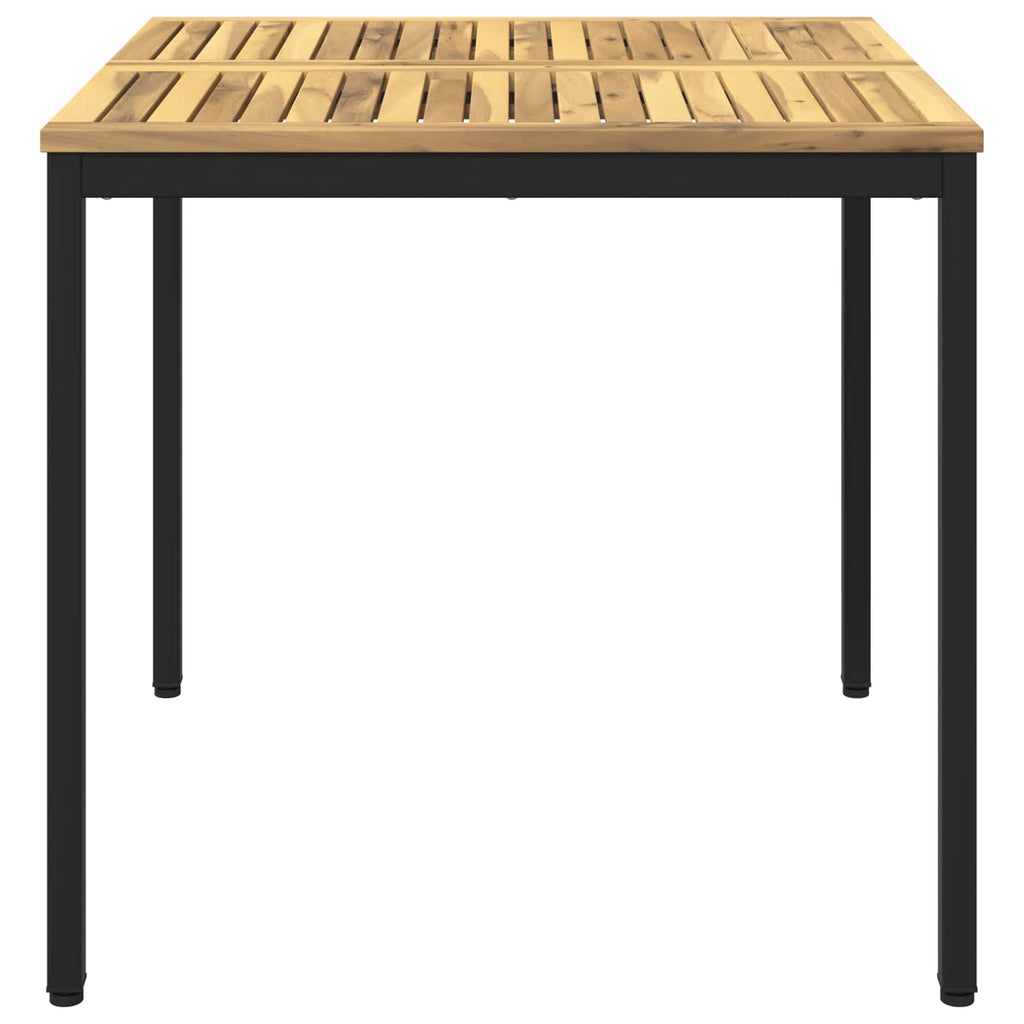 vidaXL Stół do kolacji w ogrodzie biały i czarny 80 x 80,5 x 75 cm