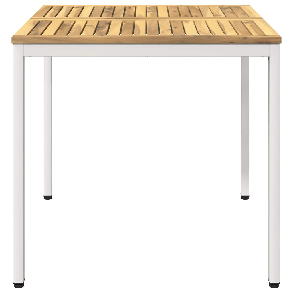 vidaXL Stół do kolacji w ogrodzie Biały 80 x 80,5 x 75 cm