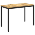 vidaXL Stół do kolacji w ogrodzie biały i czarny 108,5 x 55 x 75 cm