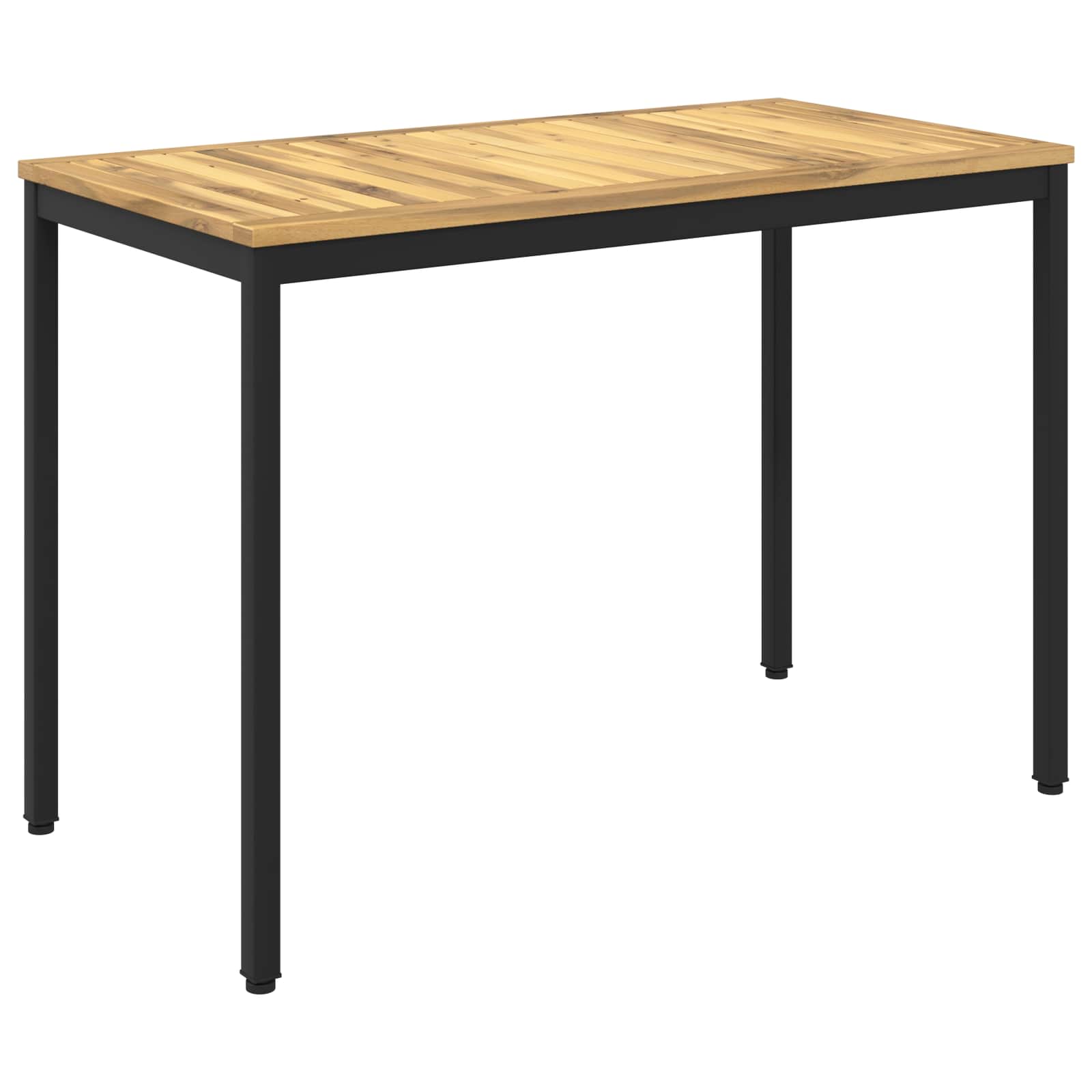 vidaXL Stół do kolacji w ogrodzie biały i czarny 108,5 x 55 x 75 cm