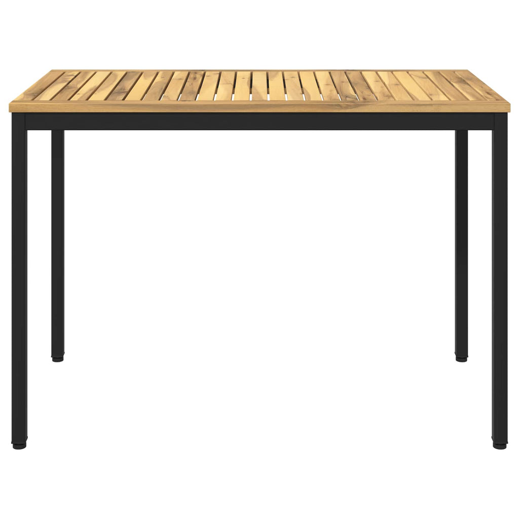 vidaXL Stół do kolacji w ogrodzie biały i czarny 108,5 x 55 x 75 cm