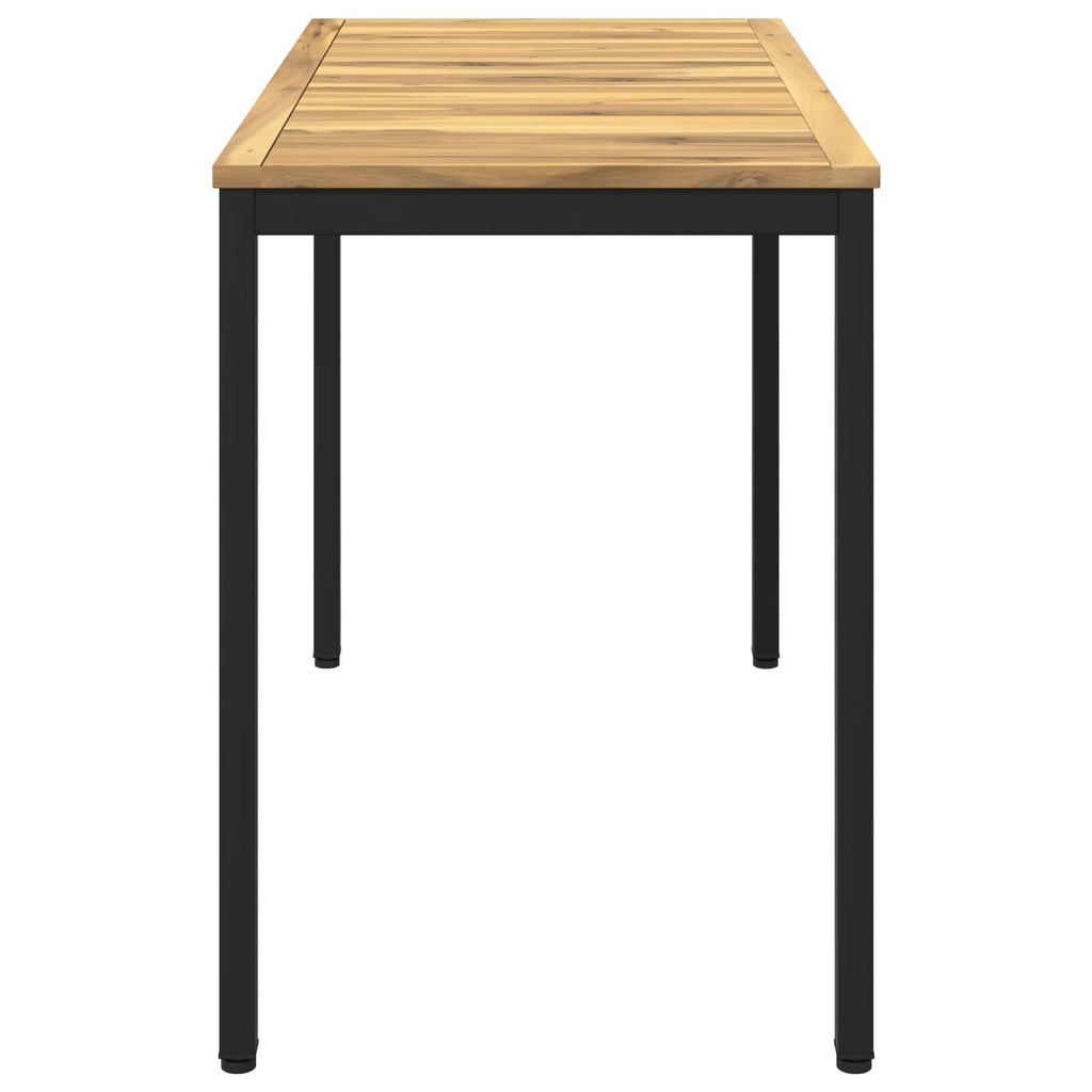 vidaXL Stół do kolacji w ogrodzie biały i czarny 108,5 x 55 x 75 cm