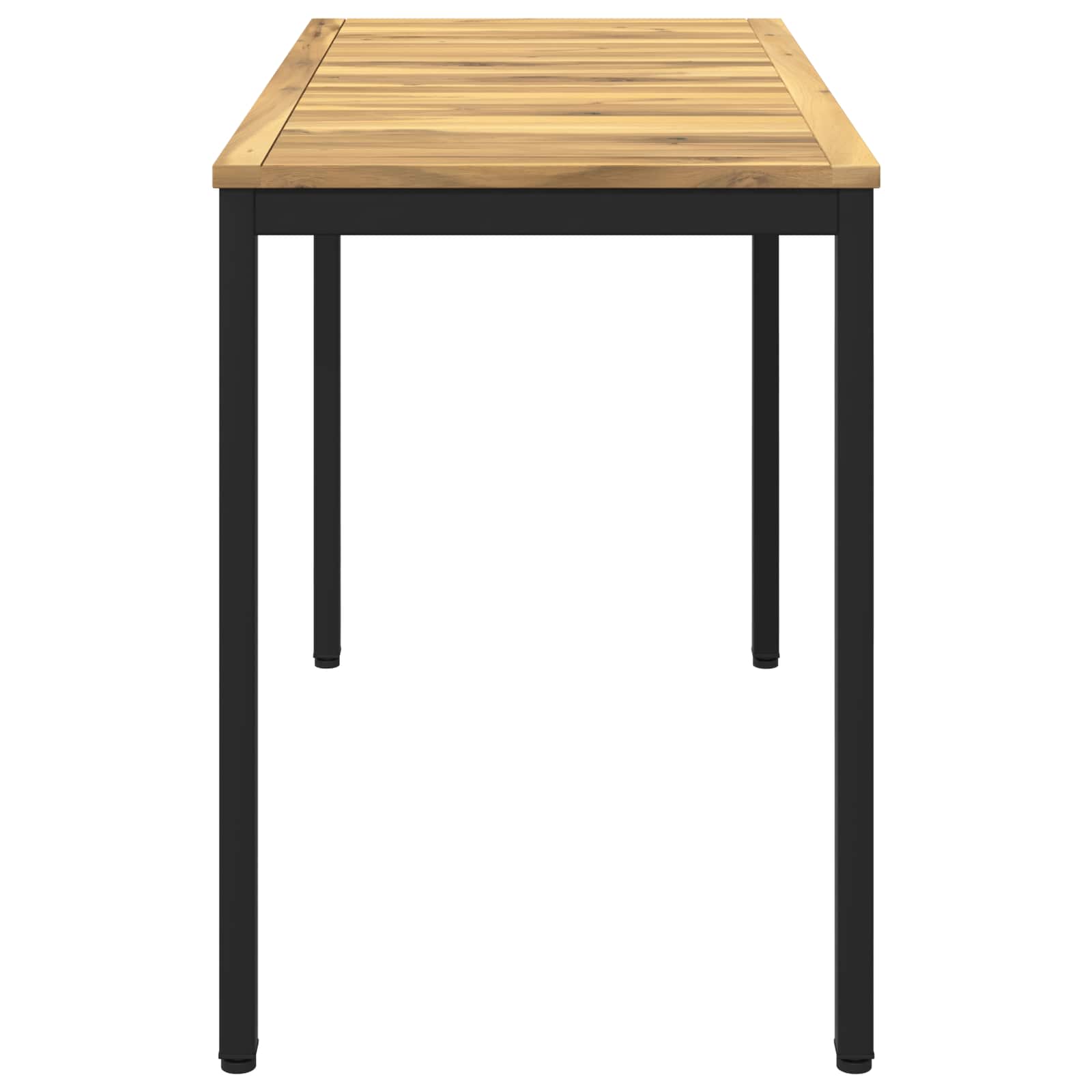 vidaXL Stół do kolacji w ogrodzie biały i czarny 108,5 x 55 x 75 cm
