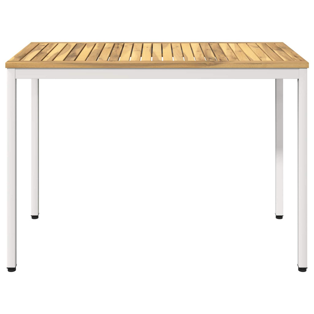 vidaXL Stół do kolacji w ogrodzie Biały 108,5 x 55 x 75 cm