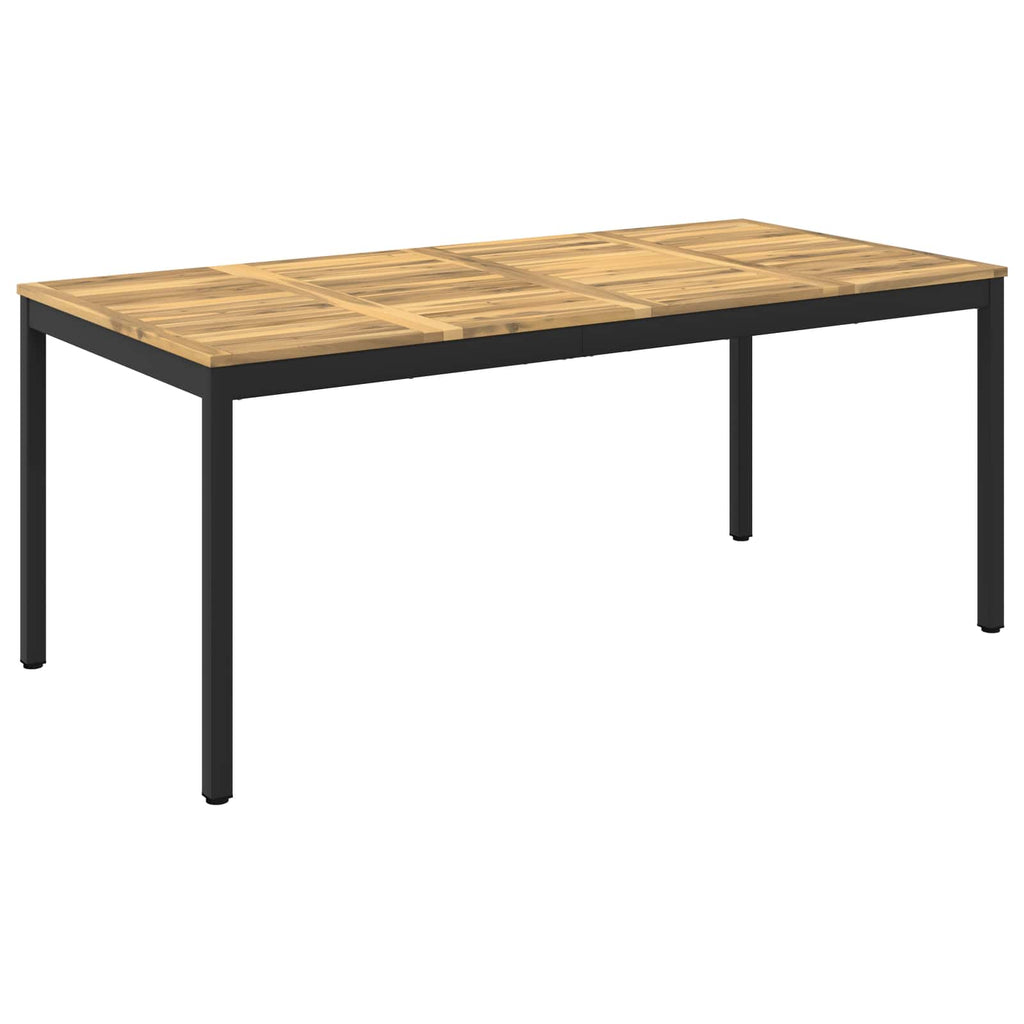 vidaXL Stół do kolacji w ogrodzie biały i czarny 147 x 88,5 x 75 cm