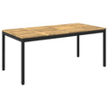 vidaXL Stół do kolacji w ogrodzie biały i czarny 147 x 88,5 x 75 cm