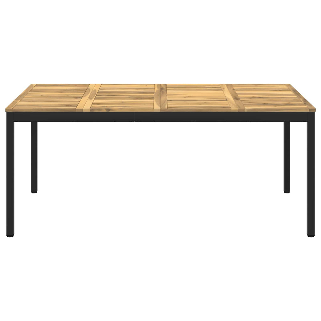 vidaXL Stół do kolacji w ogrodzie biały i czarny 147 x 88,5 x 75 cm