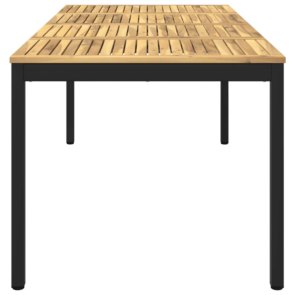 vidaXL Stół do kolacji w ogrodzie biały i czarny 147 x 88,5 x 75 cm