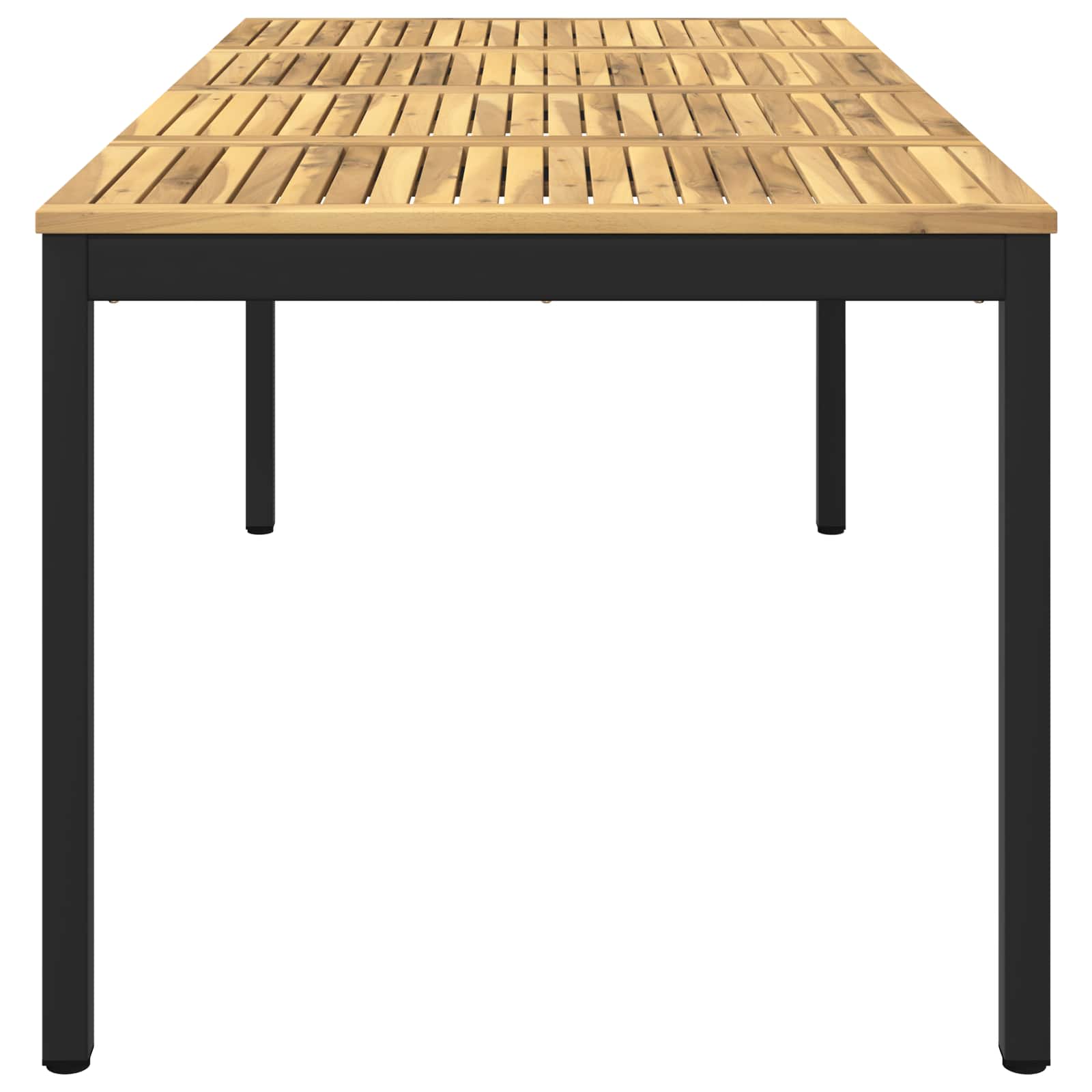 vidaXL Stół do kolacji w ogrodzie biały i czarny 147 x 88,5 x 75 cm