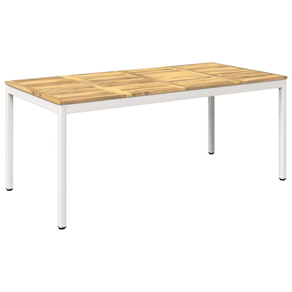vidaXL Stół do kolacji w ogrodzie Biały 147 x 88,5 x 75 cm